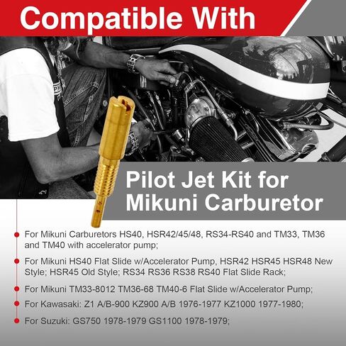 10# ~ 42.5# مجموعة الطيار النفاثة لمكربن ​​ميكوني، استبدال الطائرات البطيئة المتوافقة مع مكربنات RS HSR HS TM VM28/486 للمحرك الصغير للدراجات النارية ATV (14 قطعة) in Kuwait