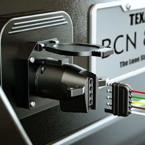 NEWSUN® 7 to 5 Pin Trailer Plug Adapter, 7 Way Round Plug Blade Connetor to 5 Way Flat Adapter, Wiring Harness Connector Plug, Versatile & Extendable Connection for Your Trailer, RV, Lighting in Saudi Arabia