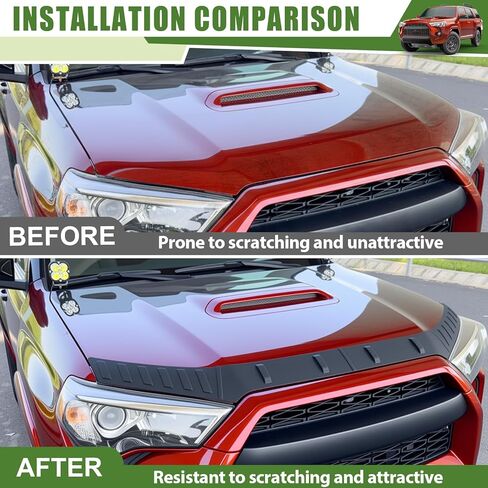 Hood Protector for 2010-2024 Toyota 4Runner Hood Deflector Guard Soft TPE Material Hood Shield Trim for 4 Runner Exterior Accessories in Kuwait