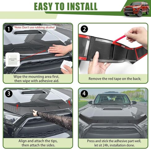 Hood Protector for 2010-2024 Toyota 4Runner Hood Deflector Guard Soft TPE Material Hood Shield Trim for 4 Runner Exterior Accessories in Kuwait