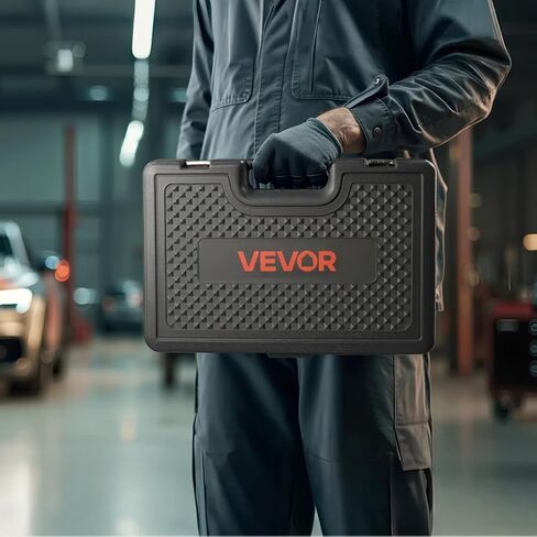VEVOR Pull and Press Sleeve Kit, 28 PCS, Steel Bush Removal Insertion Sleeve Tools with Carrying Case, Compatible with LCV and HGV Engines, for Removing and Installing Bushings, Bearings, and Seals in Saudi Arabia