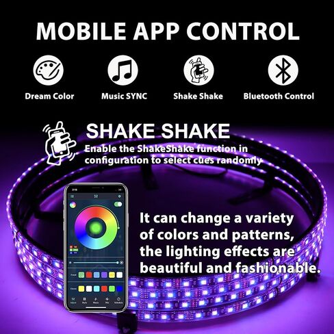 4 قطع 15.5 بوصة RGB LED أضواء حافة العجلة مع بلوتوث وجهاز تحكم عن بعد، مجموعات إضاءة حلقة العجلة مع إشارة الانعطاف ووظيفة الكبح أضواء الإطارات لشاحنة النقل الصغيرة (15.5 بوصة) in Kuwait