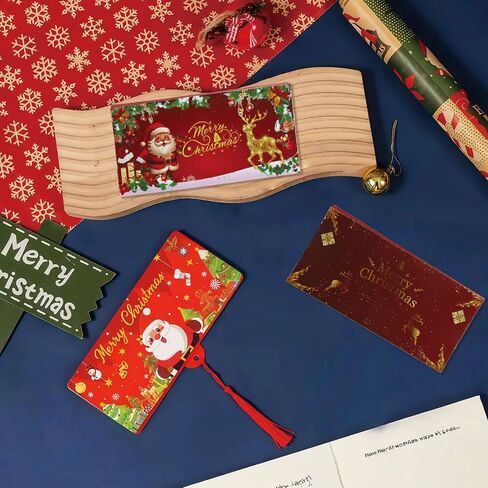 3 PCS Christmas Cash Gift Envelopes,Christmas Money Holders with 10 Slots for Cash Xmas Party Birthday Surprise Gifts for Women Men Boy Girls in Saudi Arabia
