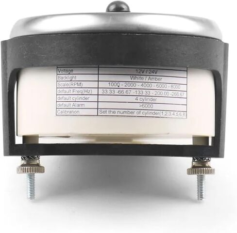 85MM Tachometer 0-8000RPM 12V/24V Amber/White Light RPM Gauge with Hourmeter for Gasoline Petrol Car Boat in Saudi Arabia