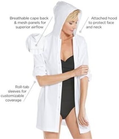 Coolibar UPF 50+ Women's Iztapa Beach Shirt - Sun Protective in Kuwait
