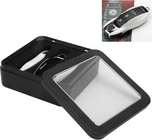 Car Key Case for 911 Boxste Key Fob Protector Cover Shell Case Trim Replacement (White + Silver) in Saudi Arabia