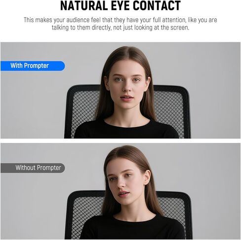 NEEWER Teleprompter X16 with RT111 Remote & App Control, 16" Beamsplitter, Aluminum Alloy Foldable Design, QR Plate Compatible with Manfrotto 501PL iPad Android Tablet Camera Camcorder Up to 44lb/20kg in Kuwait