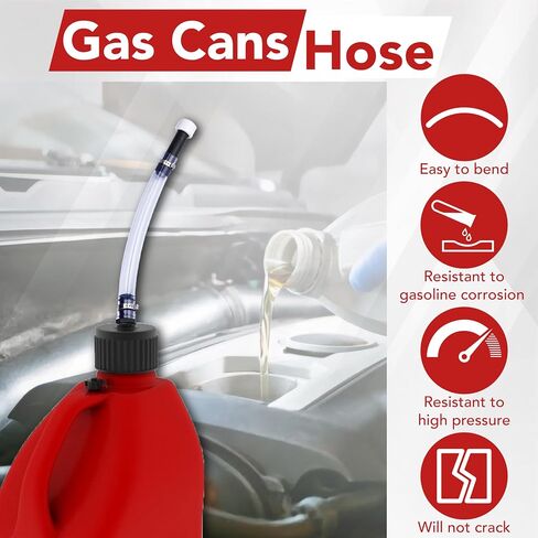 2 PCS Fuel Jug Hose, Gas Cans Hose, for VP Racing Fuel, Gas Jug Nozzle Replacement Suitable for 3/5/5.5 Gallon Tractor and Scribner Fuel Tanks Jugs, Dirt Bike,Motorcycle Accessories in Saudi Arabia