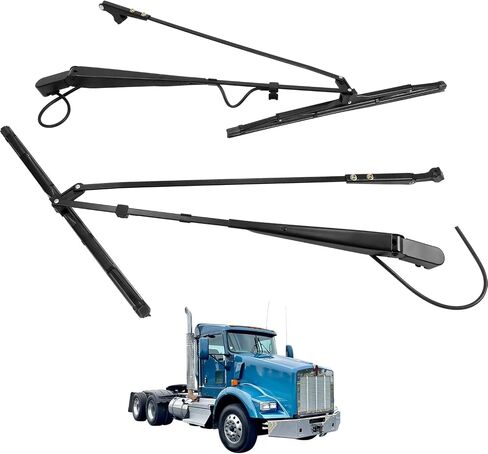 1 Pair Windshield Wiper Arm Kit with Spray Nozzle and Blade Compatible with Kenworth T600 T660 T800 W900 2007-2020 Front Left and Right Replaces 602-5405 HLK7013 R23102922 R23-1035-22 in Saudi Arabia