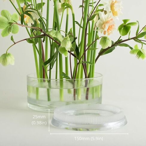 Flower Frog Ring 150mm/5.9" – Clear Plastic Kenzan-Style Arrangement Holder for DIY Floral Design, Ikebana, Home Decor & Wedding Centerpieces (1 Piece) in Kuwait