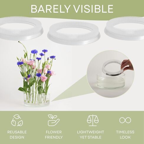 Flower Frog Ring 150mm/5.9" – Clear Plastic Kenzan-Style Arrangement Holder for DIY Floral Design, Ikebana, Home Decor & Wedding Centerpieces (1 Piece) in Kuwait