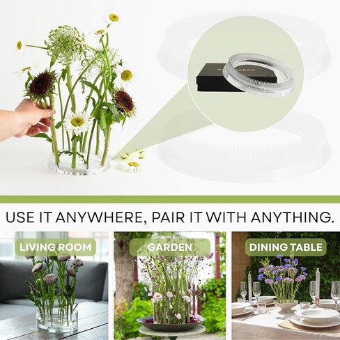 Flower Frog Ring 150mm/5.9" – Clear Plastic Kenzan-Style Arrangement Holder for DIY Floral Design, Ikebana, Home Decor & Wedding Centerpieces (1 Piece) in Kuwait