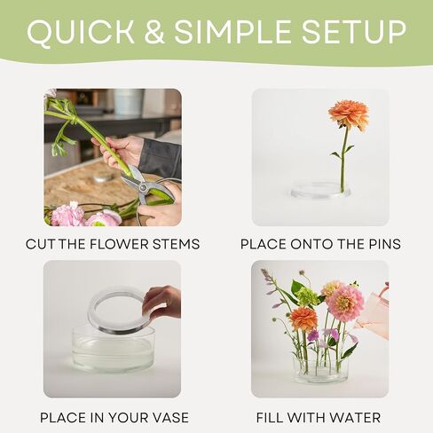 Flower Frog Ring 150mm/5.9" – Clear Plastic Kenzan-Style Arrangement Holder for DIY Floral Design, Ikebana, Home Decor & Wedding Centerpieces (1 Piece) in Kuwait