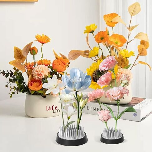 3 Pcs Flower Frog Pin Holder, Round Metal Flower Frog Vase Arranger Pin Holder, for Ikebana, Home Decoration Craft, DIY Flower Craft Arrangements (Silver) in Saudi Arabia