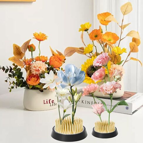3 Pcs Flower Frog Pin Holder, Round Metal Flower Frog Vase Arranger Pin Holder, for Ikebana, Home Decoration Craft, DIY Flower Craft Arrangements (Silver) in Saudi Arabia