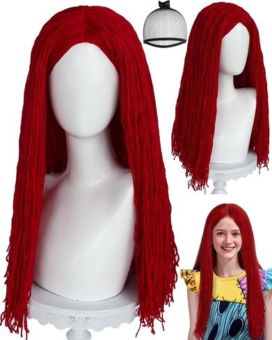 ANOGOL Wig Cap+ Long Black Wig Straight Wig For Family Halloween Costumes For Women Long Black Hair Wig Peluca Negra Recta For Halloween Party Movie Cosplay Wig Straight Black Wig For Anime Wig in Kuwait