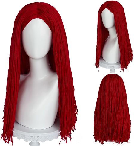 ANOGOL Wig Cap+ Long Black Wig Straight Wig For Family Halloween Costumes For Women Long Black Hair Wig Peluca Negra Recta For Halloween Party Movie Cosplay Wig Straight Black Wig For Anime Wig in Kuwait