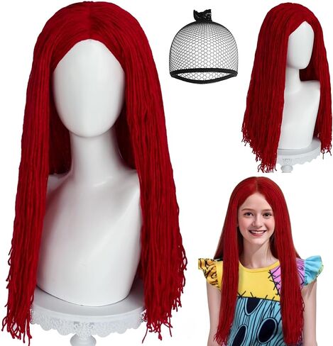 ANOGOL Wig Cap+ Long Black Wig Straight Wig For Family Halloween Costumes For Women Long Black Hair Wig Peluca Negra Recta For Halloween Party Movie Cosplay Wig Straight Black Wig For Anime Wig in Kuwait