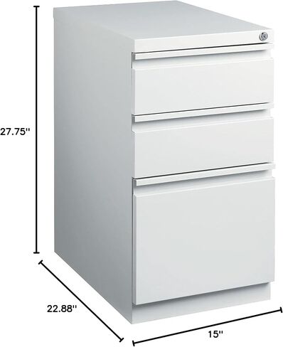 STAPLES 3-Drawer Vertical File Cabinet, Locking, Gray, 22.88-inch D, 2/Pack (ST60427-CCVS) in Saudi Arabia