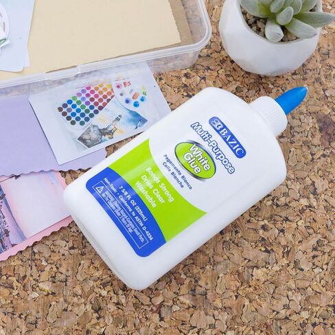 BAZIC Jumbo White Glue 7.62 Oz. (225 mL), All Purpose Adhesive Bond Photo DIY Craft Slime Making, for Office School Home Art Projects, 1-Pack in Saudi Arabia
