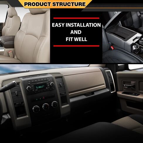 Radio Bezel Trim Panel Dashboard Stereo Surround Frame Compatible with Dodge Ram 2009 2010 2011 2012 Silver in Saudi Arabia
