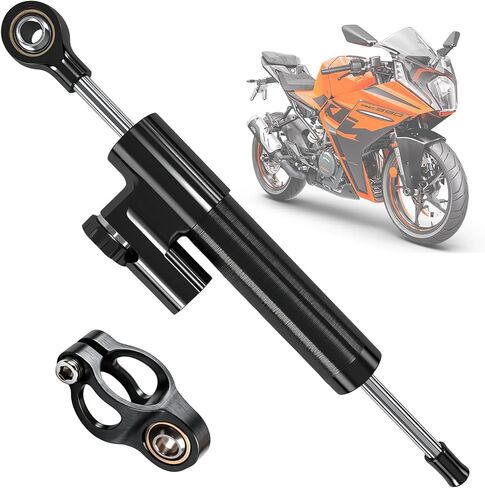 10-Inch Universal For Motorcycle Steering Damper Stabilizer Steering Stabilizer for R3 R6 R15 R125 R25 FZ1 FZ8 FZ09 MT09 ZX6R ZX14R GSXR600 CBR600RR 1000RR CB400 CB1000 GSX1300R (Black) in Kuwait