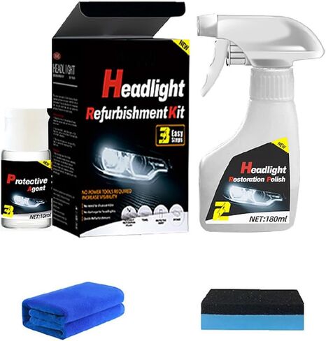 Automotive Headlight Restoration Kits, Headlamp Repair Kits,Car Light Polisher Cleaning Kits Ceramic Coating Spray Shiny Stuff,Only for Headlight Cleaner Polishing in Saudi Arabia
