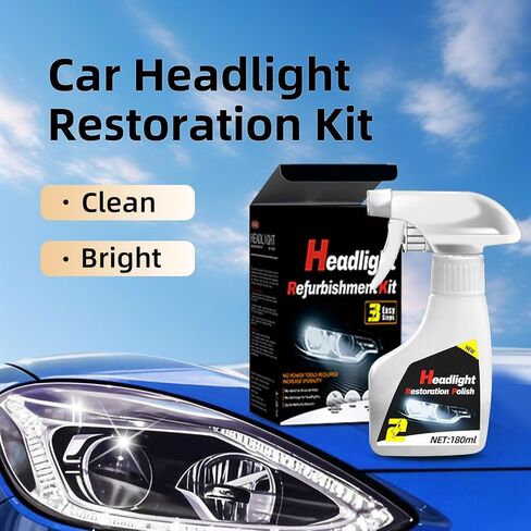 Automotive Headlight Restoration Kits, Headlamp Repair Kits,Car Light Polisher Cleaning Kits Ceramic Coating Spray Shiny Stuff,Only for Headlight Cleaner Polishing in Saudi Arabia