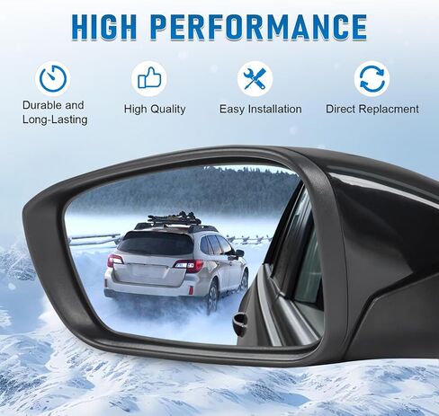 مرآة رؤية جانبية للسائق الأيسر JDMSPEED باللون الأسود متوافقة مع 2011-2014 Hyundai Sonata ساخنة يدويًا قابلة للطي زجاج الطاقة استبدال إشارة الانعطاف # HY1321168 87620-3Q110 (7 دبابيس) in Kuwait