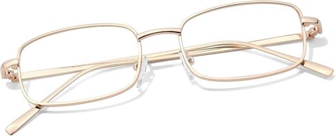 Chicid Fashion Blue Light Glasses for Women, Blocking Eyewear Y2k Office-Siren Aesthetic Rectangle Glasses Metal Frame in Kuwait