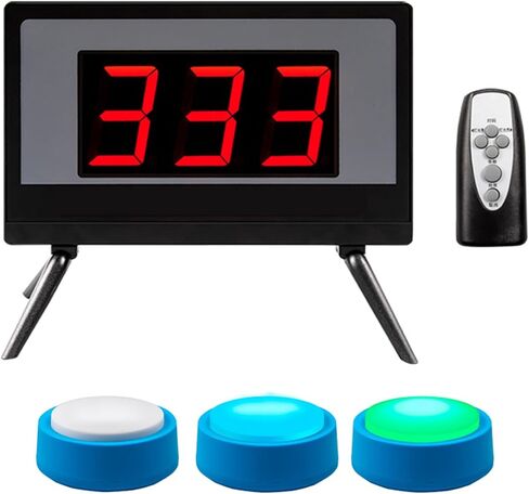 Answer Buzzers Set, Wireless Buzzer System, 4 Status Prompt Colors, 32 Groups Answering, 1-999 Seconds Can Be Set, for Offices School Contest Classroom in Saudi Arabia