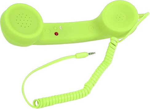 GOTOTOP Retro Telephone Receiver, One Touch Answer Volume Control Sound with 3.5mm Plug for Smartphone PC (Black) in Saudi Arabia