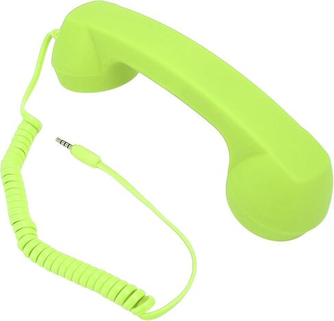 GOTOTOP Retro Telephone Receiver, One Touch Answer Volume Control Sound with 3.5mm Plug for Smartphone PC (Black) in Saudi Arabia