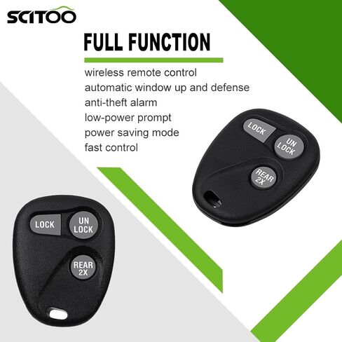 SCITOO 1 X Remotes Key Fob for Chevy for Astro for Tahoe for Suburban 1500 for GMC for Yukon for Jimmy for Sonoma 1997-2002 16245100-29 ABO1502T 16207901-5 in Saudi Arabia