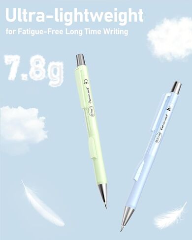 Cute Mechanical Pencil Set with Case,4PCS Pastel Fast Click Aesthetic Mechanical Pencils with 480PCS HB Lead Refills, 2 Erasers, 12 Eraser Refills School Supplies for Girls Writing Drawing Sketching in Saudi Arabia