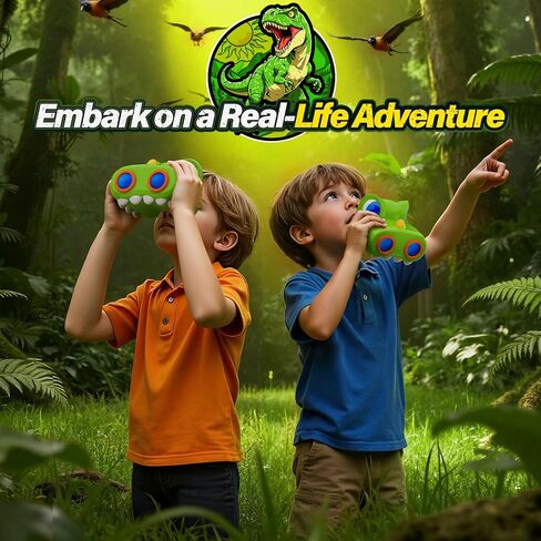 ألعاب الديناصورات للأولاد من سن 3 إلى 12 سنة، مناظير ديناصورات مع بوصلة ودليل مشاهدة الطيور، 3 4 5 6 7 8 9 10 11 12 سنة، ألعاب للأولاد بعمر 12 سنة، استكشاف التخييم في الهواء الطلق، حشوات تخزين للأطفال in Kuwait