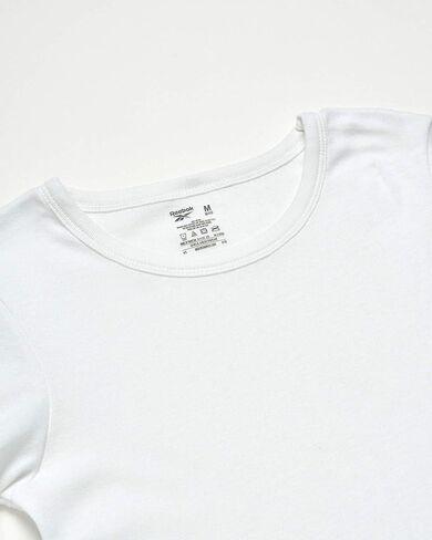Reebok Girls' Undershirt - Soft Breathable Basic Crew Neck Shirt (3 Pack), Size 3T, White in Saudi Arabia