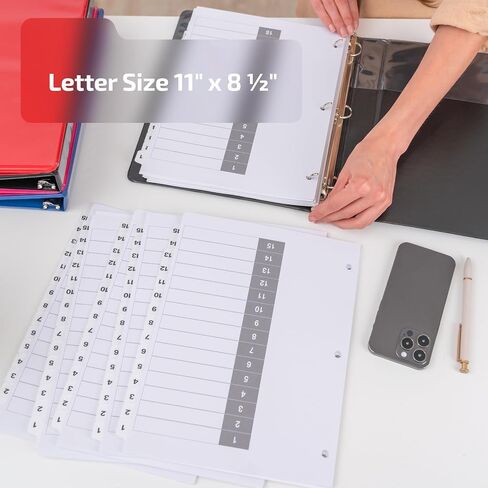 فواصل علامات تبويب الفهرس من Davis Group A-Z لـ 3 مجلدات حلقية، جدول محتويات قابل للتخصيص، 6 مجموعات in Saudi Arabia
