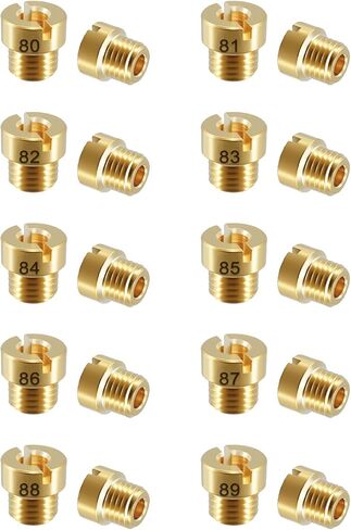 مجموعة نفاثات الغاز الرئيسية 1/4"-32 مناسبة لمكربن ​​هولي كارب، AED Barry Grant Quick Fuel Demon Avenger، مقاس 80 81 82 83 84 85 86 87 88 89، 10 مجموعات قطعتين من كل حجم in Kuwait