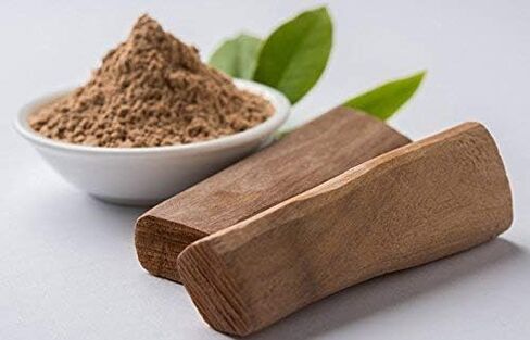 لوح باتا من خشب الصندل الهندي التقليدي المصنوع يدويًا من Radhna/Chandan Pata (6 بوصات، بني) - أسرع توصيل مع DHL in Saudi Arabia