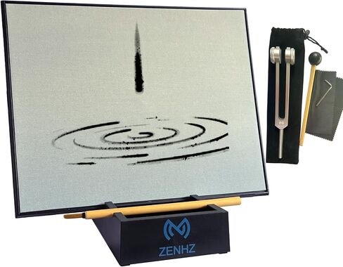 لوحة رسم مائية من زين هرتز زين بوذا مع شوكة ضبط OM 136.1 هرتز - مجموعة اليقظة والتأمل لتخفيف التوتر والاسترخاء وممارسة الخط والعلاج الصوتي، هدية فريدة in Saudi Arabia