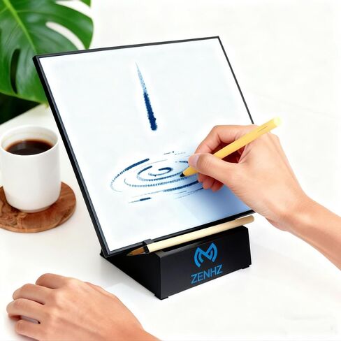 لوحة رسم مائية من زين هرتز زين بوذا مع شوكة ضبط OM 136.1 هرتز - مجموعة اليقظة والتأمل لتخفيف التوتر والاسترخاء وممارسة الخط والعلاج الصوتي، هدية فريدة in Saudi Arabia