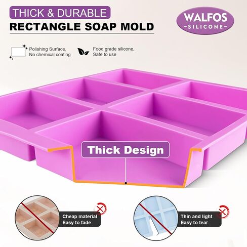 Walfos Stainless Steel Wavy & Straight Soap Mold Loaf cutters, 2 packs Soap Cutter for Soap, Garnish, Potato, Vegetable & Cake in Saudi Arabia