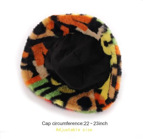 Winter Plush Bucket Hat Women Men Warm Faux Fur Fisherman Hats in Kuwait