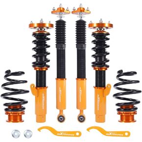 maXpeedingrods Coilovers for BMW E46 1998-2007 318i, 330i, 325i, 328i, 318d, 320d, 320i, 325i ;330d, Height Adjustable Coilovers Suspension Kit, Preset Damping Lowering Kit Gold in Kuwait