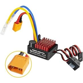 WP 1060 2-3s 60A Brushed ESC [T Plug] Waterproof Brushed Electronic Speed Controller with Switch Mode BEC, RC ESC for 1/10 Scale RC Crawler Car Trucks in Kuwait