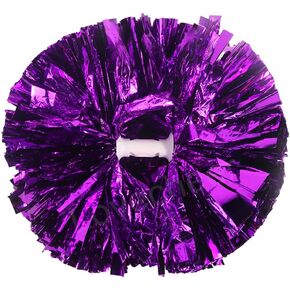 2PCS Pom Poms Cheerleading Metallic Green Pom Poms Cheer with Baton Handle for Sports Team Spirit Party Cheering in Kuwait