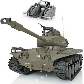 POCO DIVO Walker Bulldog M41A3 US Tank، 1/16 مقياس RTR RC مركبة عسكرية، Heng Long 3839 S Edition ترقية علبة التروس الفولاذية، Airsoft BB Battle Infrared IR Combat، دخان صوت ضوء الارتداد نموذج in Kuwait