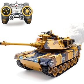 دبابة الجيش الأمريكي M1A2 Abrams، مركبة قتال مدرعة 1/18 RTR RC، طلقة قنبلة مائية Airsoft BB Battle، ارتداد ضوء صوت الدخان، جهاز تحكم بالاهتزاز 2.4 جيجا هرتز، نموذج عسكري حديث مجموعة MBT Panzer in Kuwait