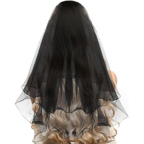 Jaciya Red Veil Bachelorette Party Decorations Bridal Wedding Veils for Women Halloween Party Favors in Saudi Arabia